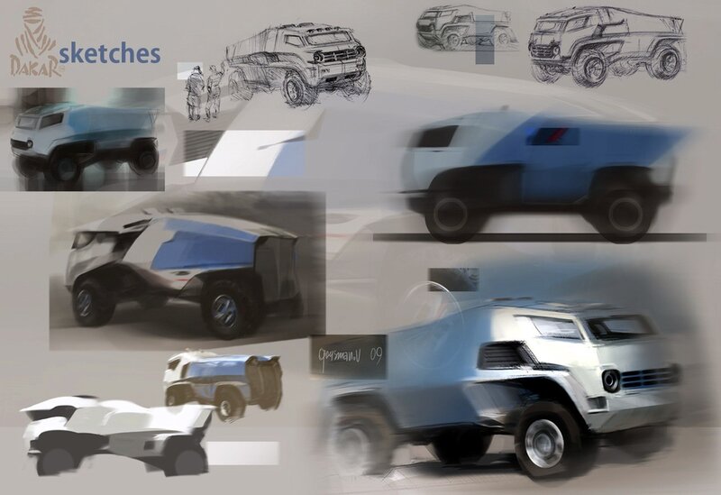Dakar concept vehicle sketches