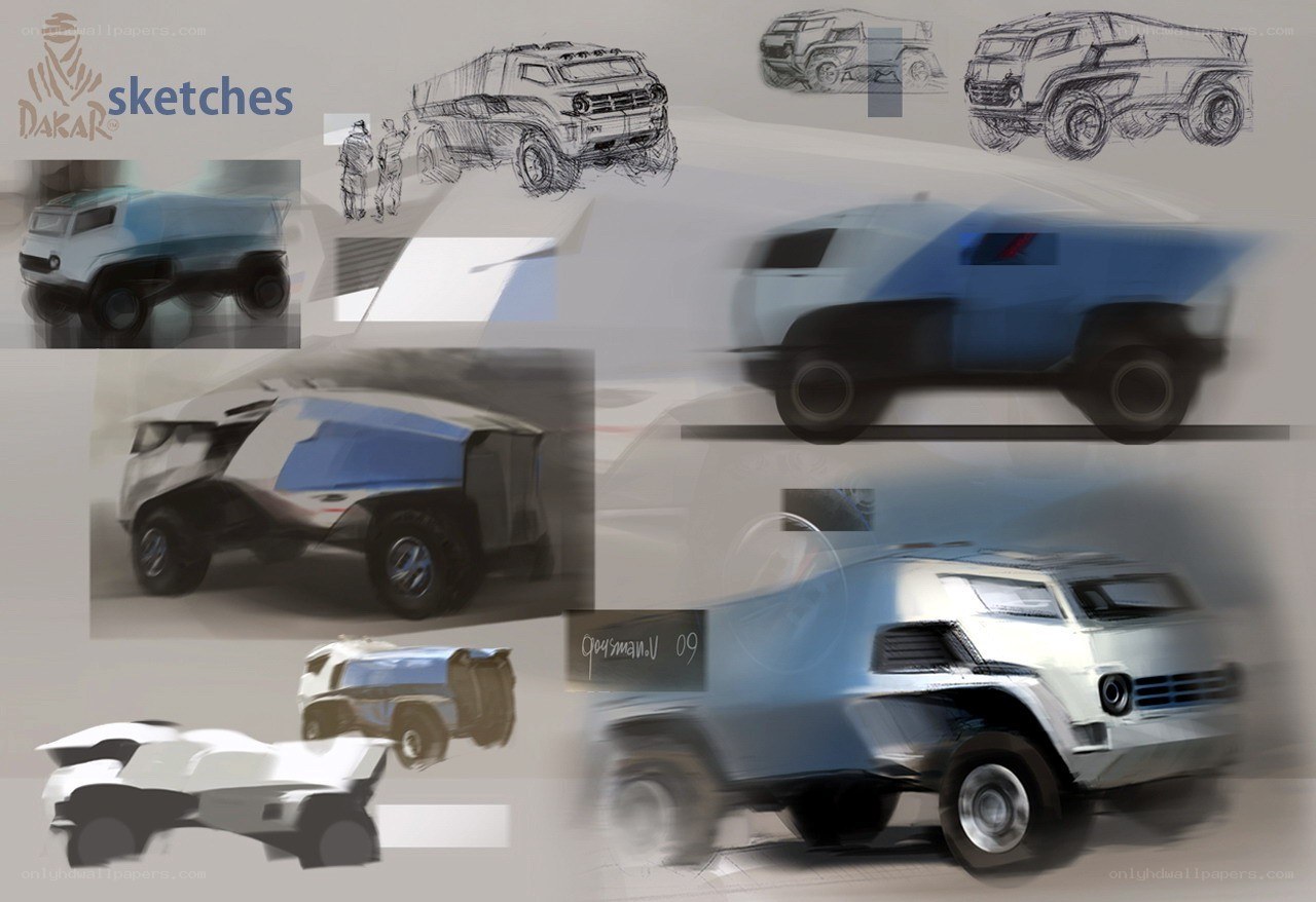 Dakar concept vehicle sketches