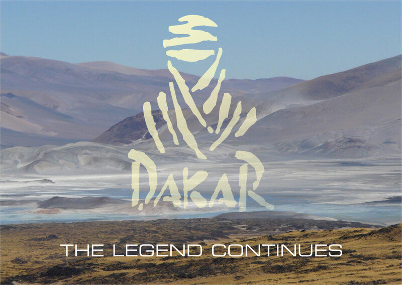 Dakar Logo over Desert