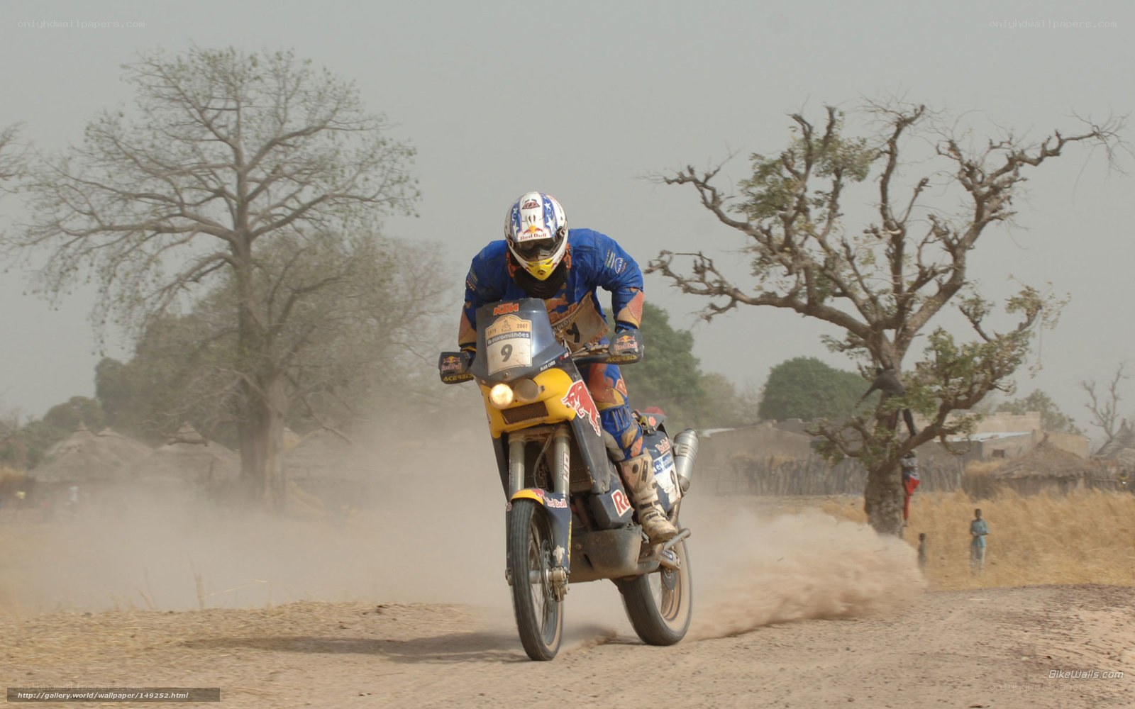 Dakar Rally racer on dirt road