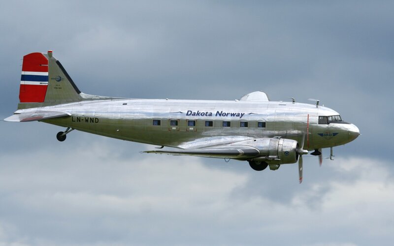 Dakota Norway aircraft in flight