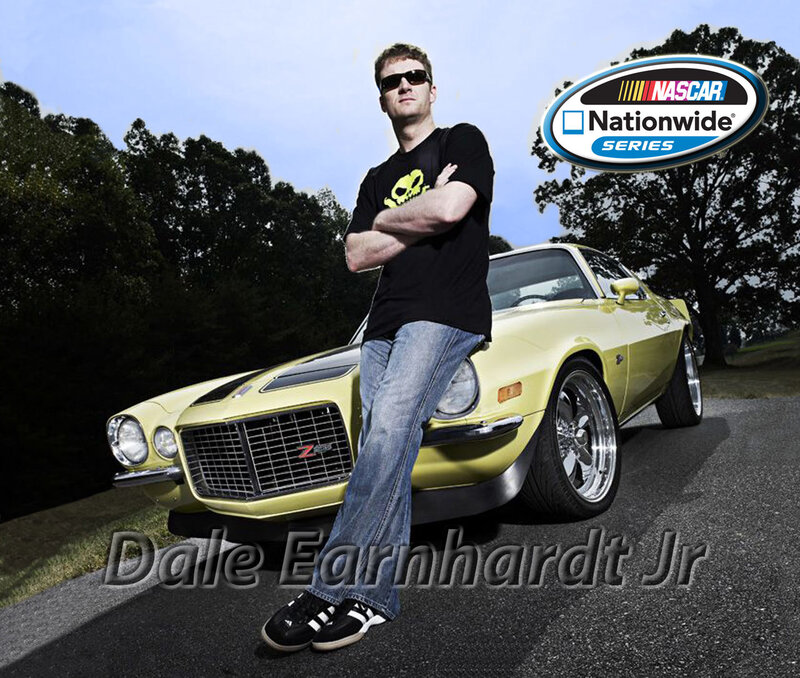 Dale Earnhardt Jr with classic car