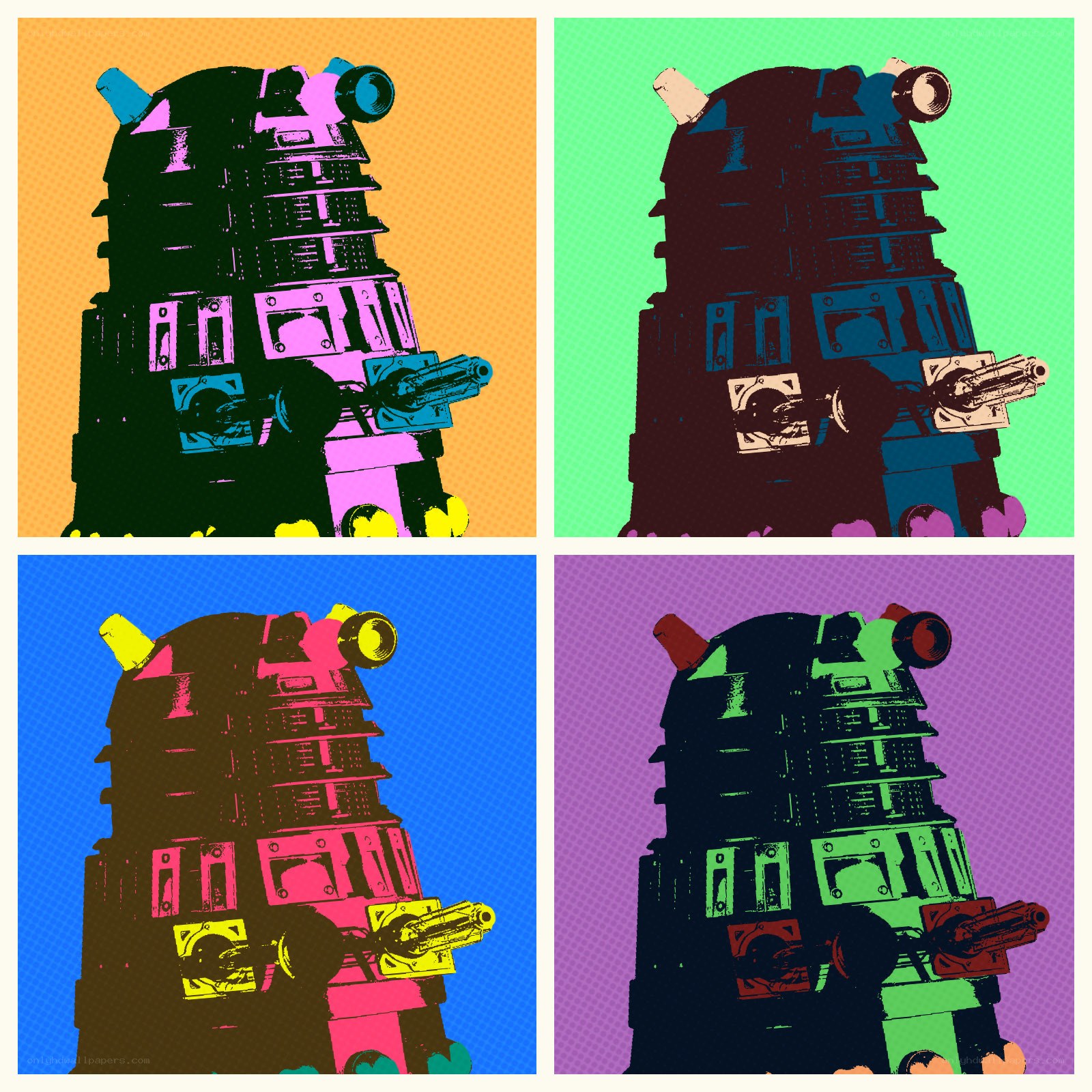 Dalek pop art collage