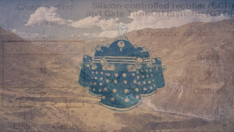 Dalek Robot — Blue, Dystopian