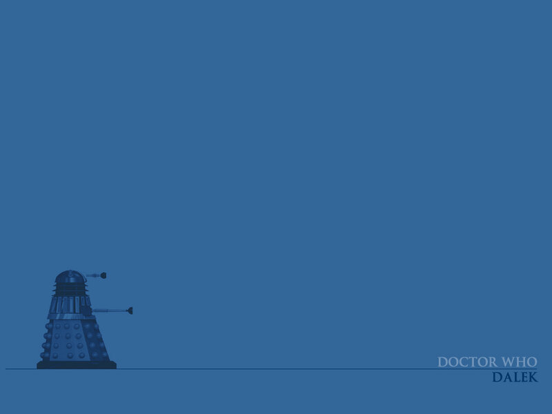 Dalek Robot — Blue, Minimalist