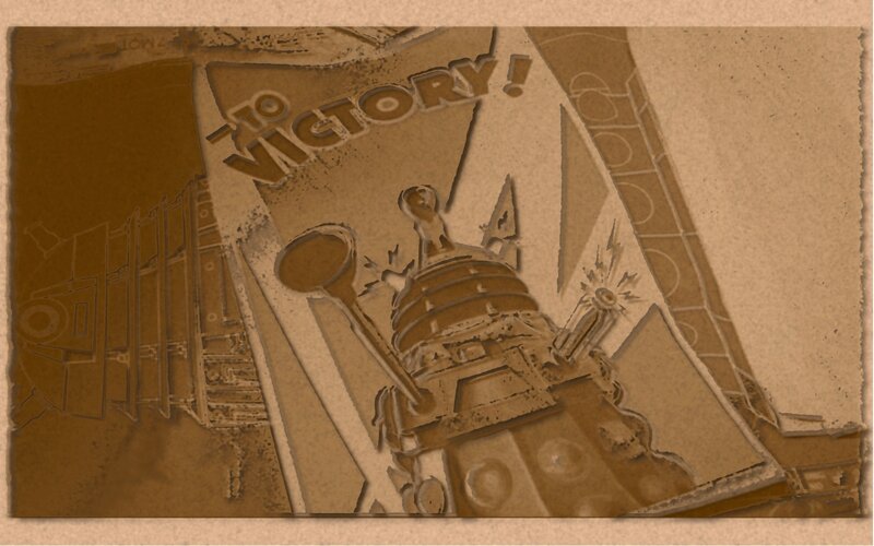 Dalek Robot — Brown, Dramatic, Illustration, Weapon
