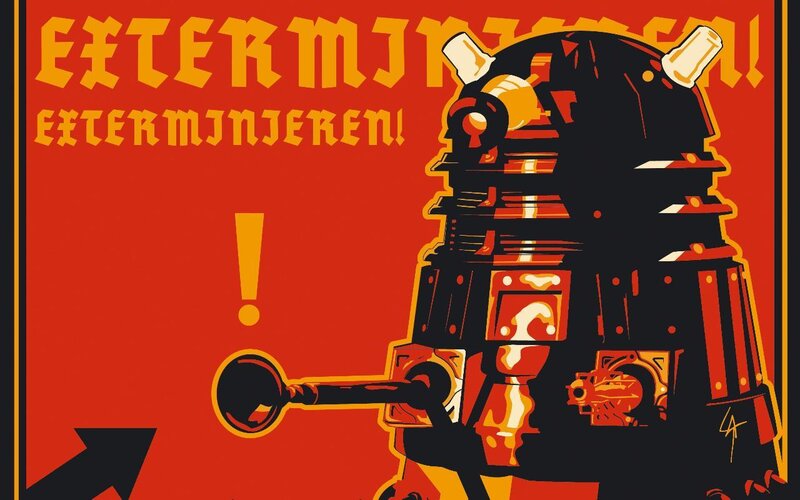 Dalek Robot — Red, Dramatic, Illustration, Exclamation Mark