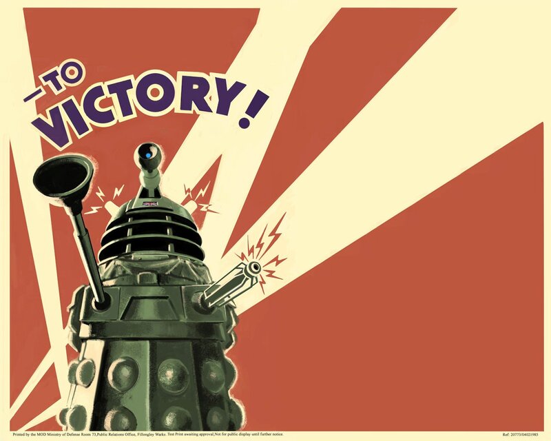 Dalek Robot — Red, Dramatic, Illustration