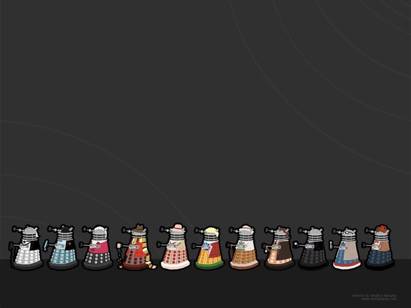 Dalek Robots in a Row