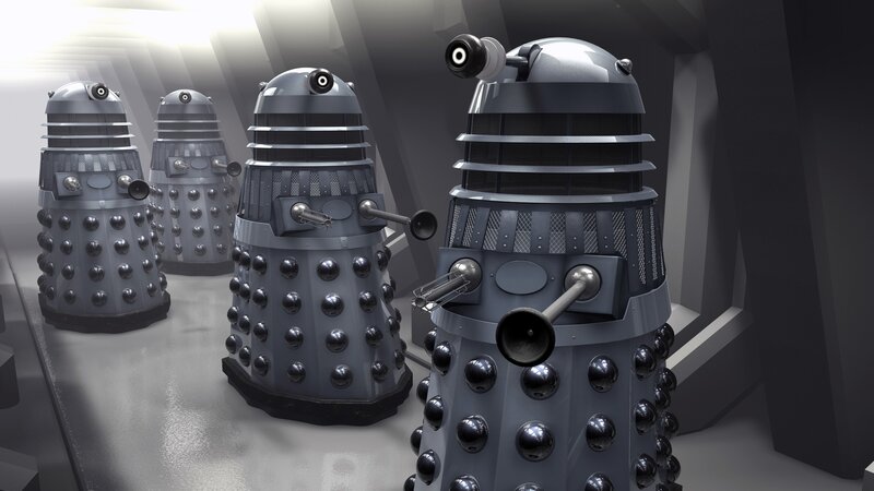 Dalek Robots in Corridor