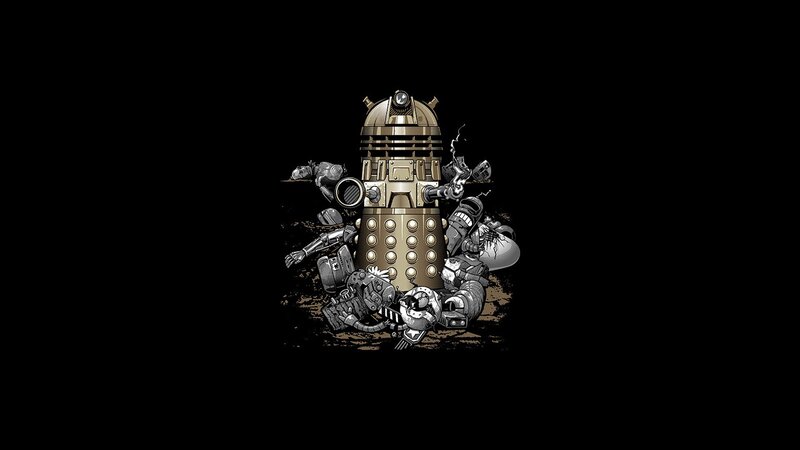 Dalek Surrounded by Debris — Black