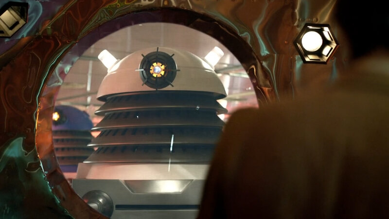 Dalek viewed through a portal