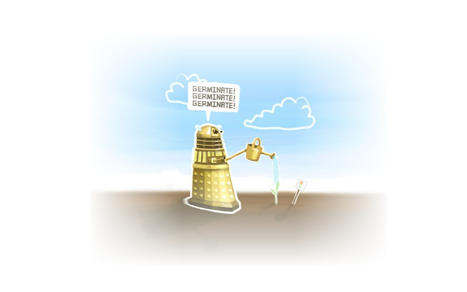 Dalek watering plant