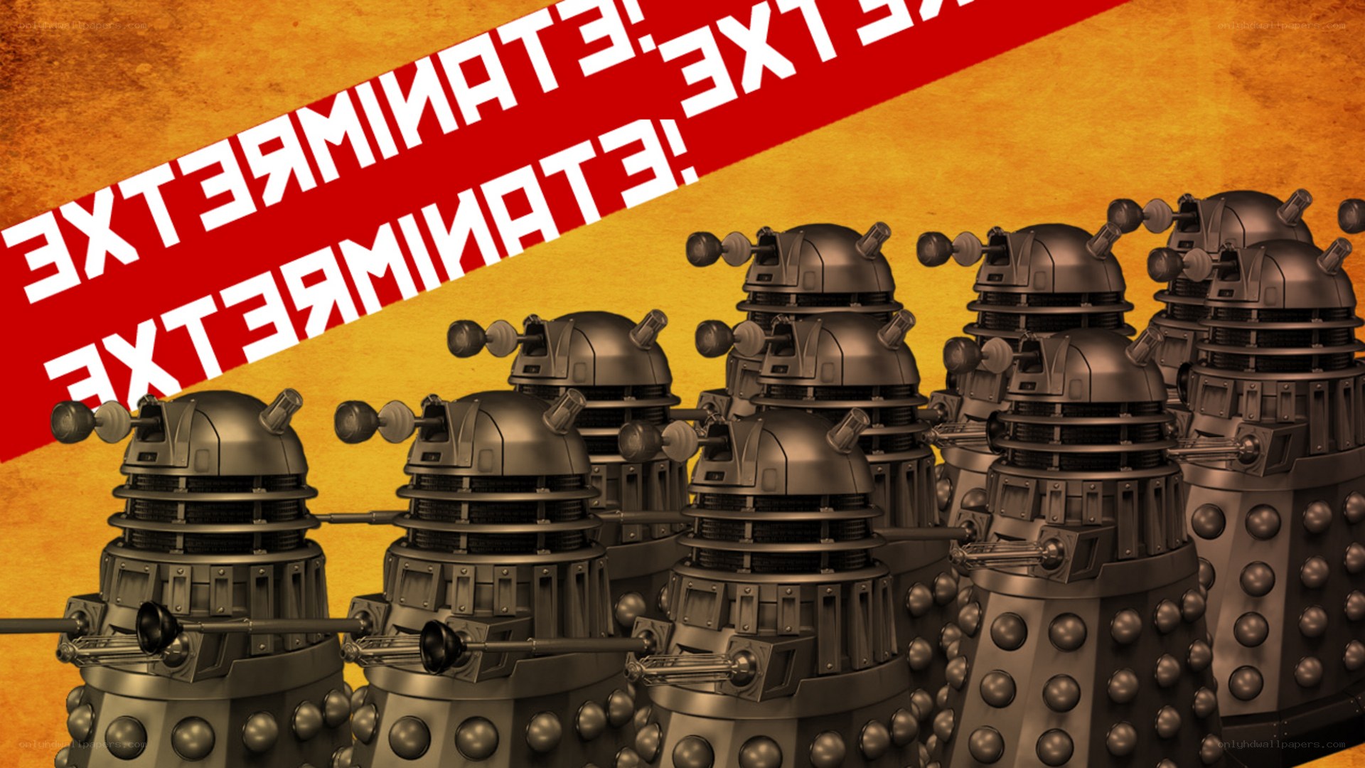 Daleks in formation