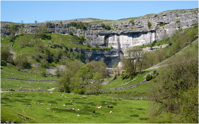 Daleside valley with limestone cliffs
