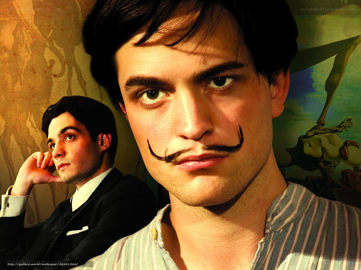 Dali-inspired portrait with mustache