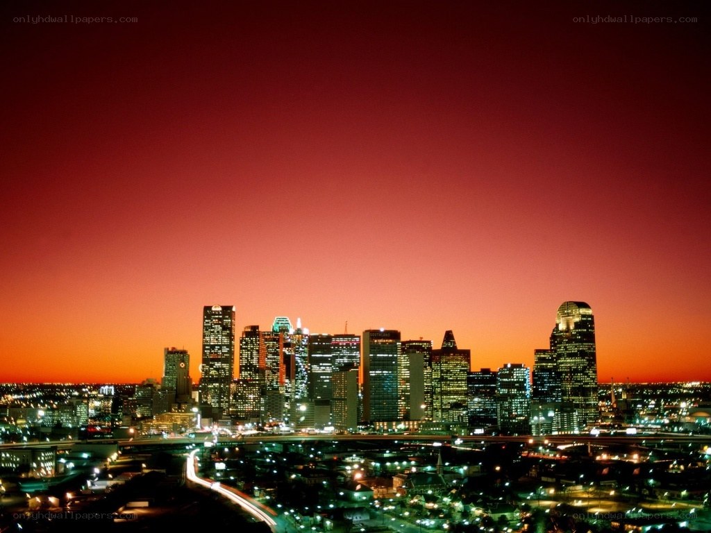 Dallas skyline at dusk