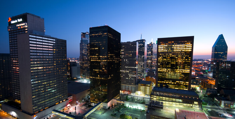 Dallas skyline at dusk