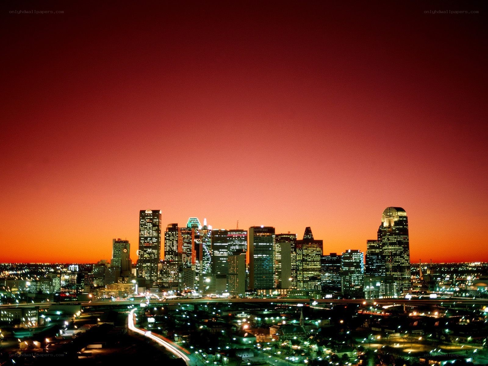Dallas skyline at dusk