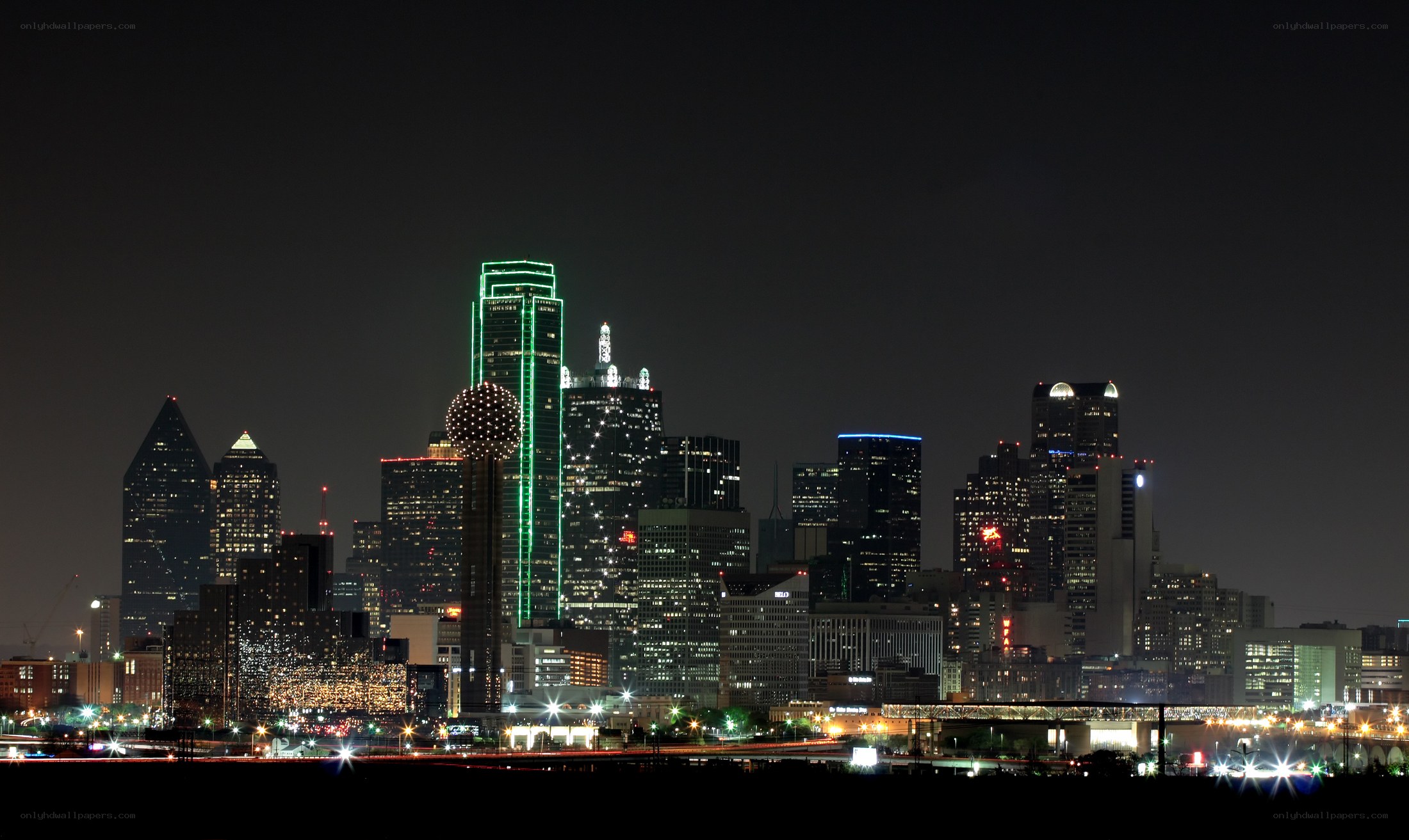 Dallas skyline at night