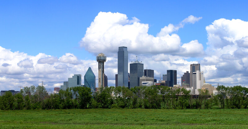 Dallas skyline on a sunny day