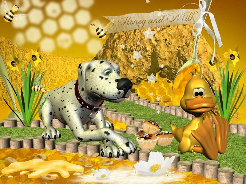 Dalmatian Dog and Duck