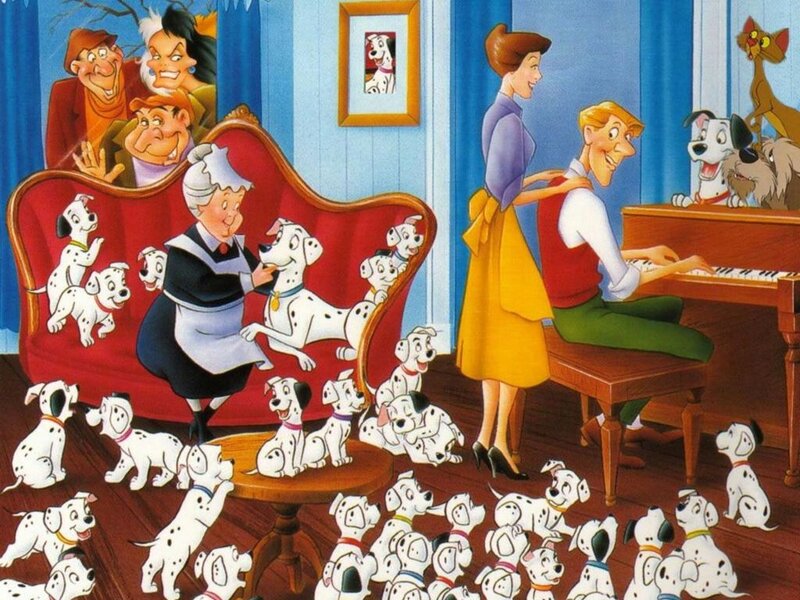 Dalmatian Puppies in Room
