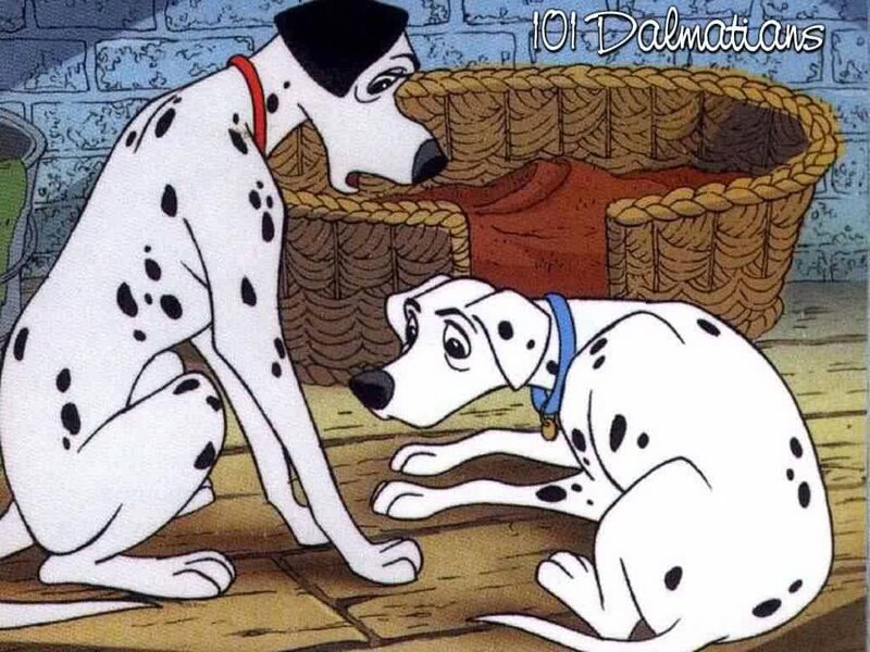 Dalmatian Puppies — White, Calm, Illustration