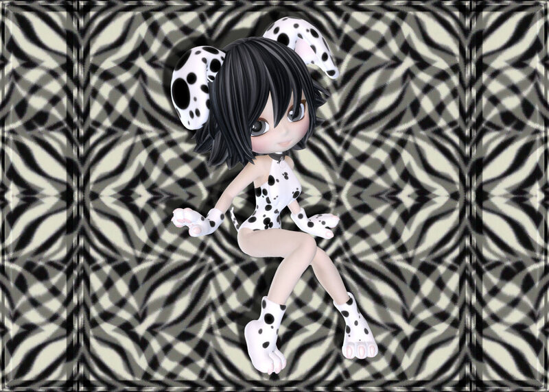 dalmatian-themed anime character
