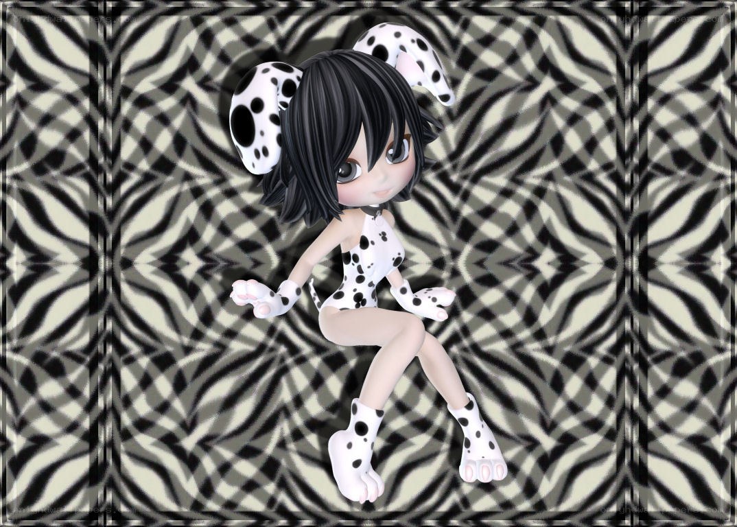 dalmatian-themed anime character