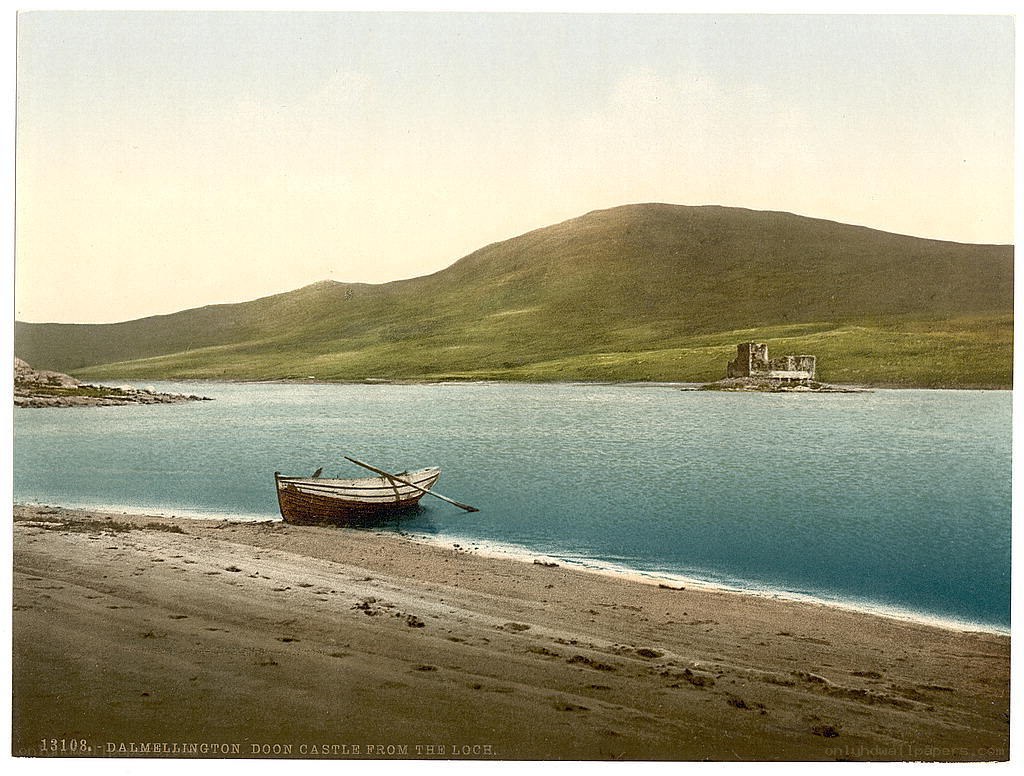 Dalmellington Doon Castle from the Loch
