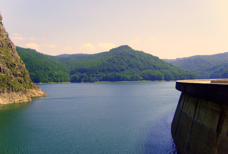 Dam and Reservoir — Blue, Serene