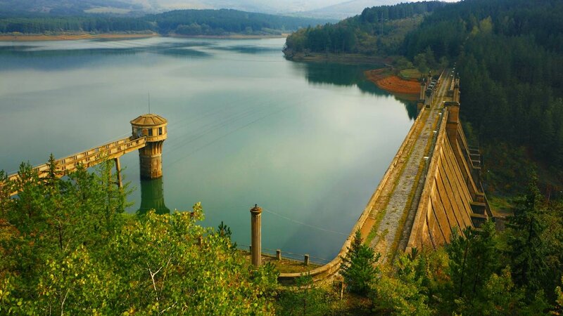 Dam and Reservoir — Green, Serene, Afternoon