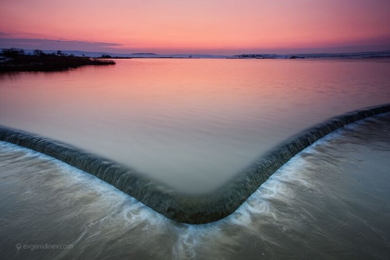 Dam at Sunset