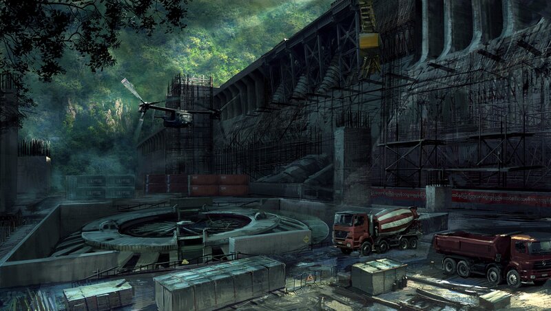 Dam construction site