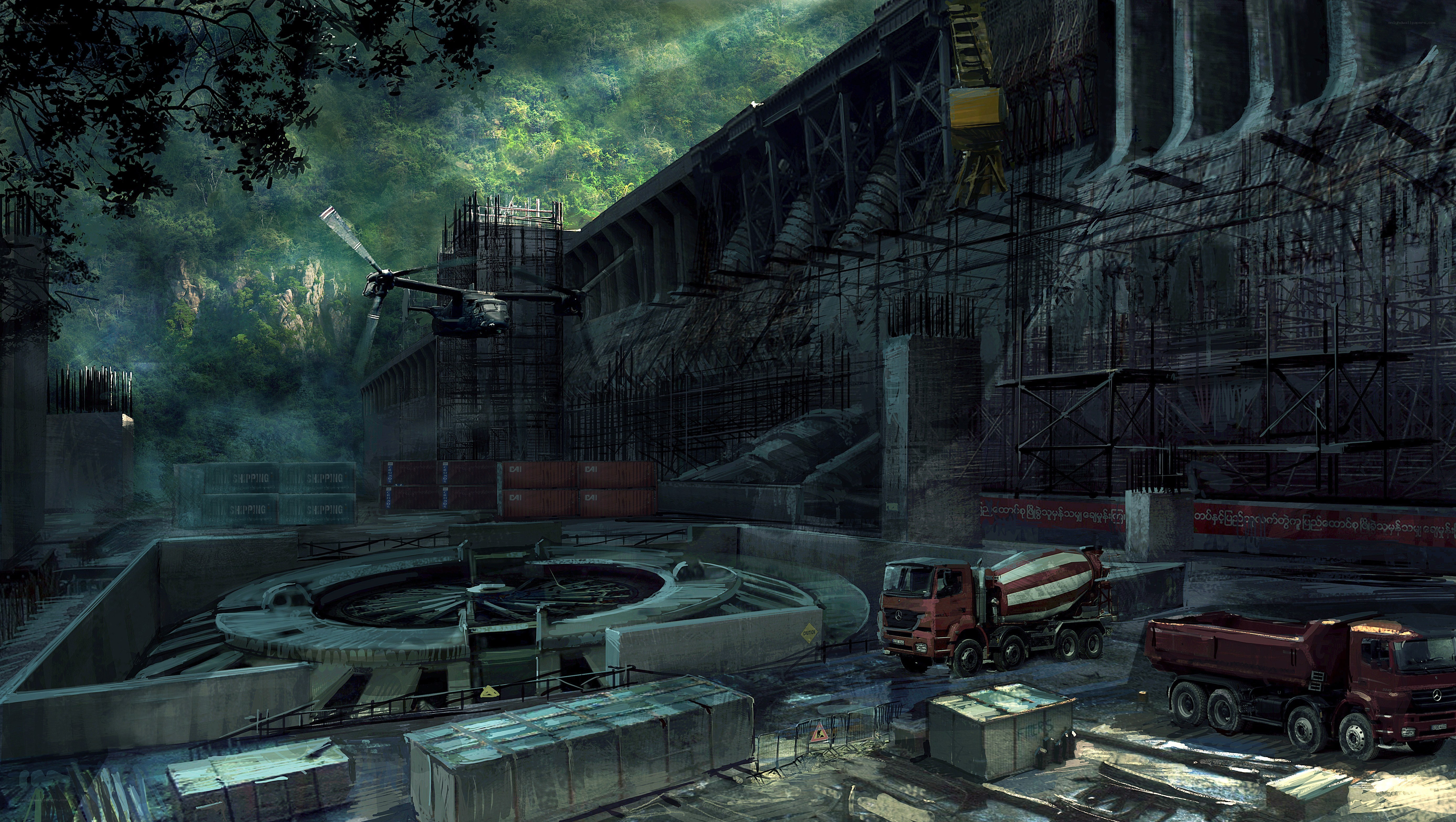 Dam construction site
