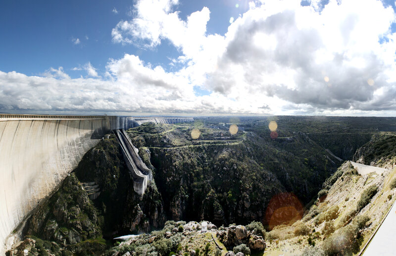 Dam in a deep canyon