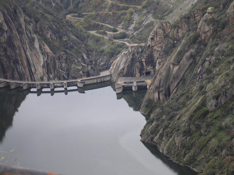 dam in a mountain gorge