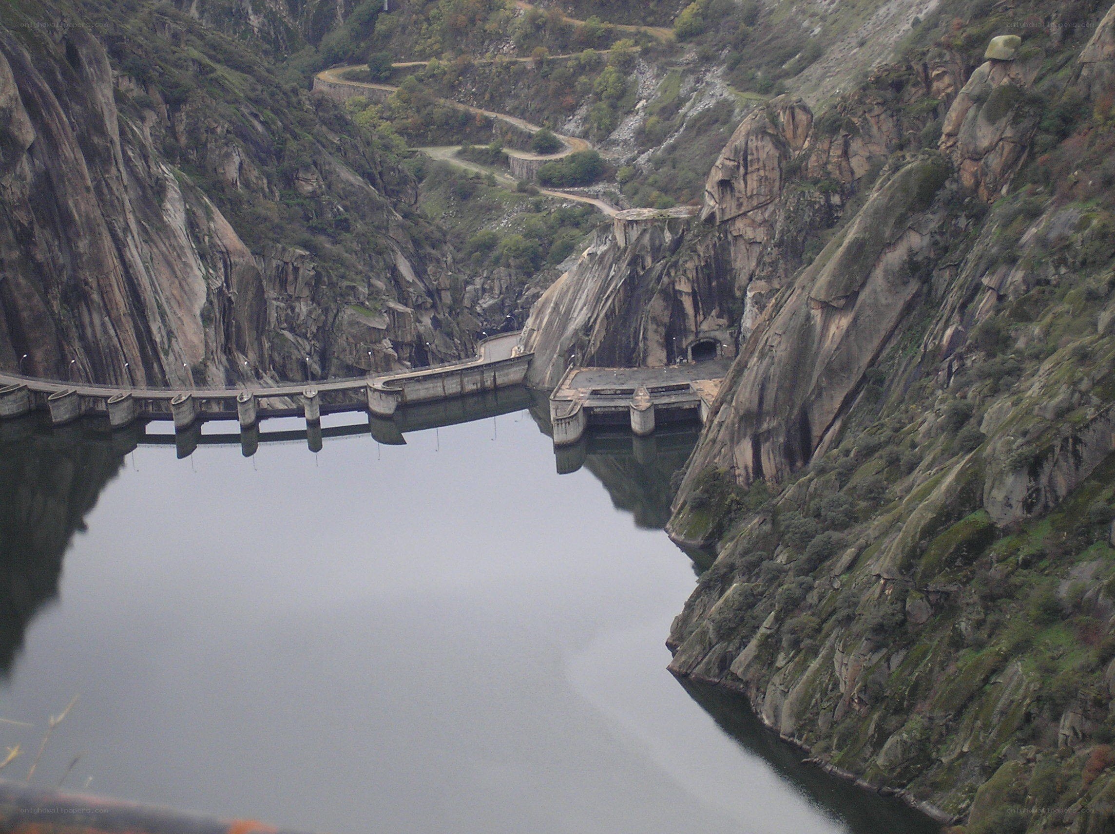 dam in a mountain gorge