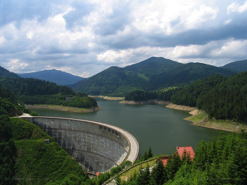 Dam in a mountain valley