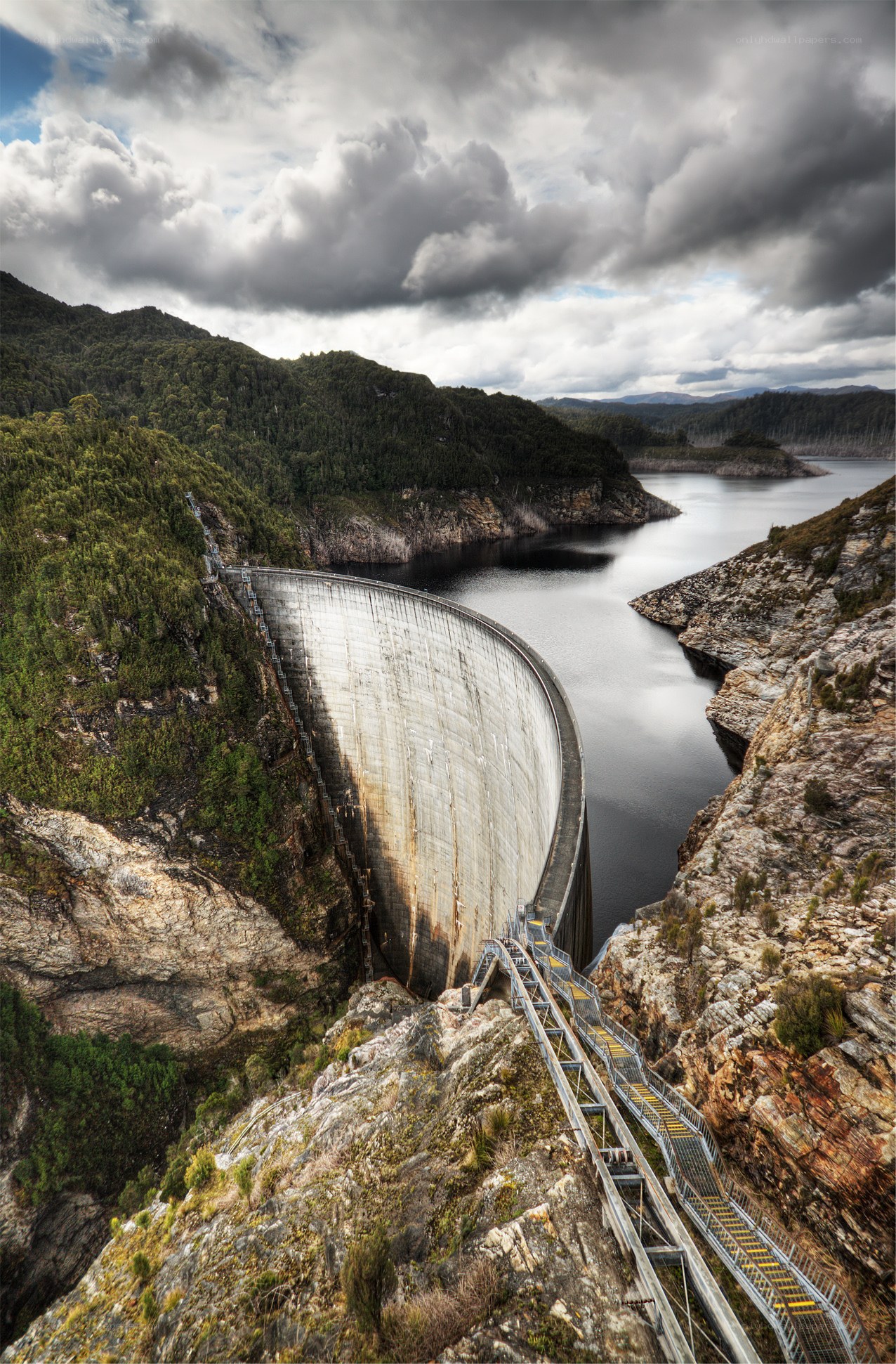 Dam in a mountain valley
