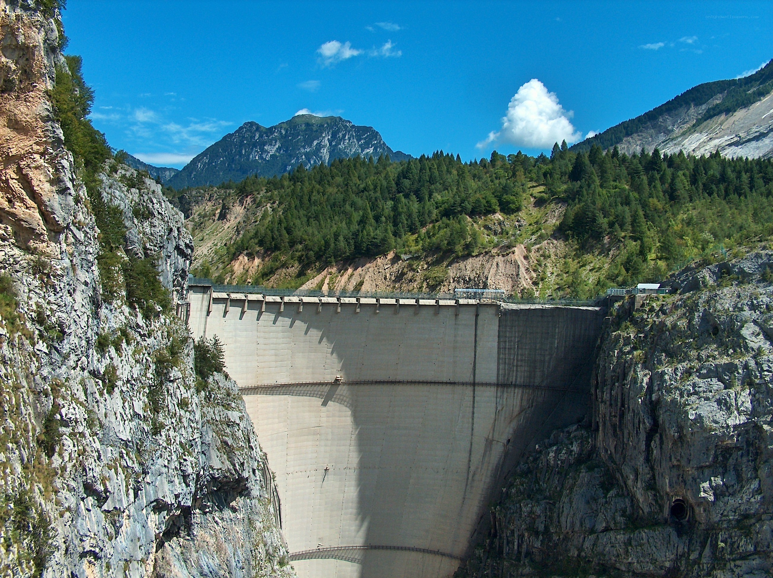 Dam in a mountain valley