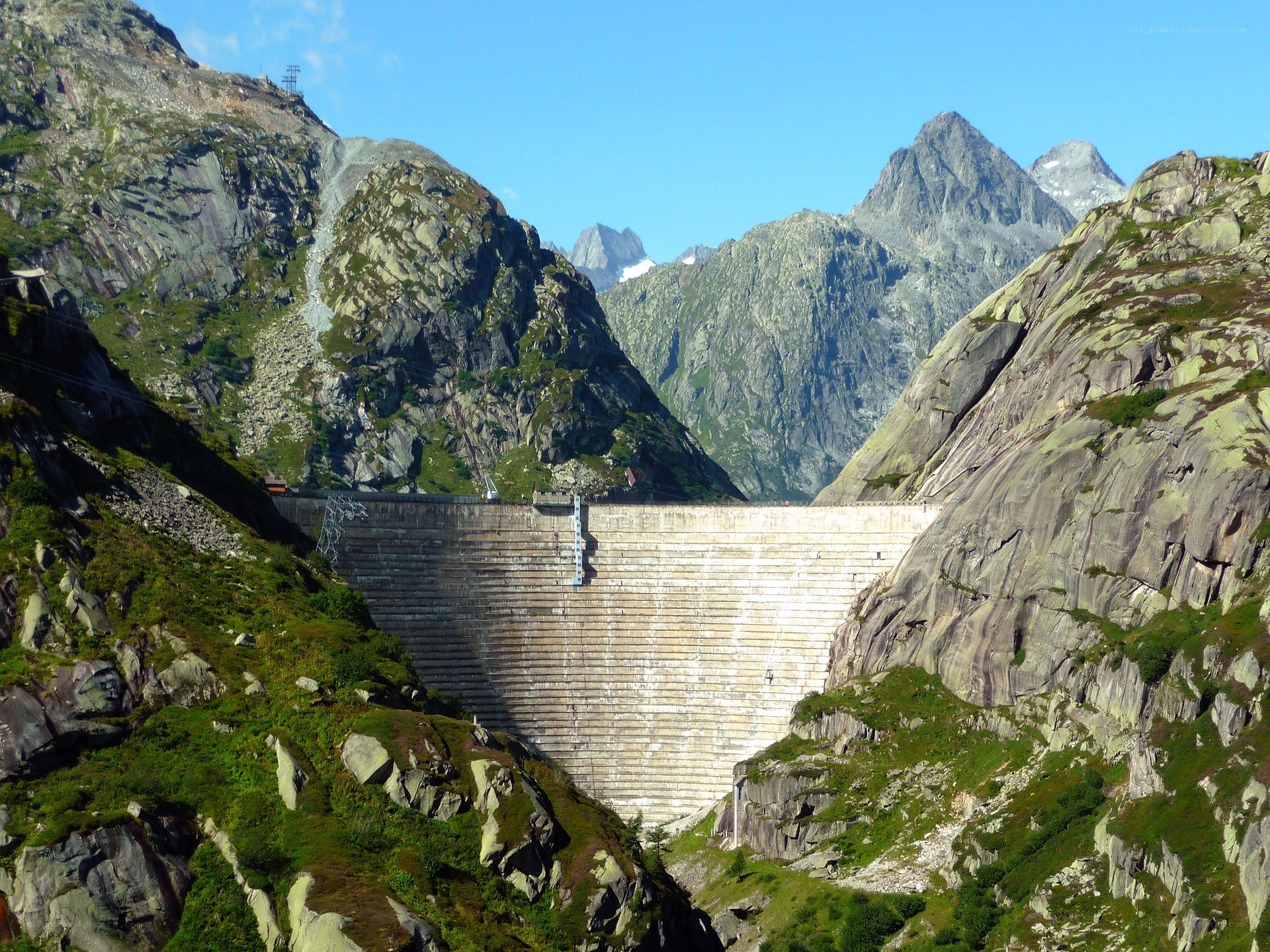 Dam in a mountain valley