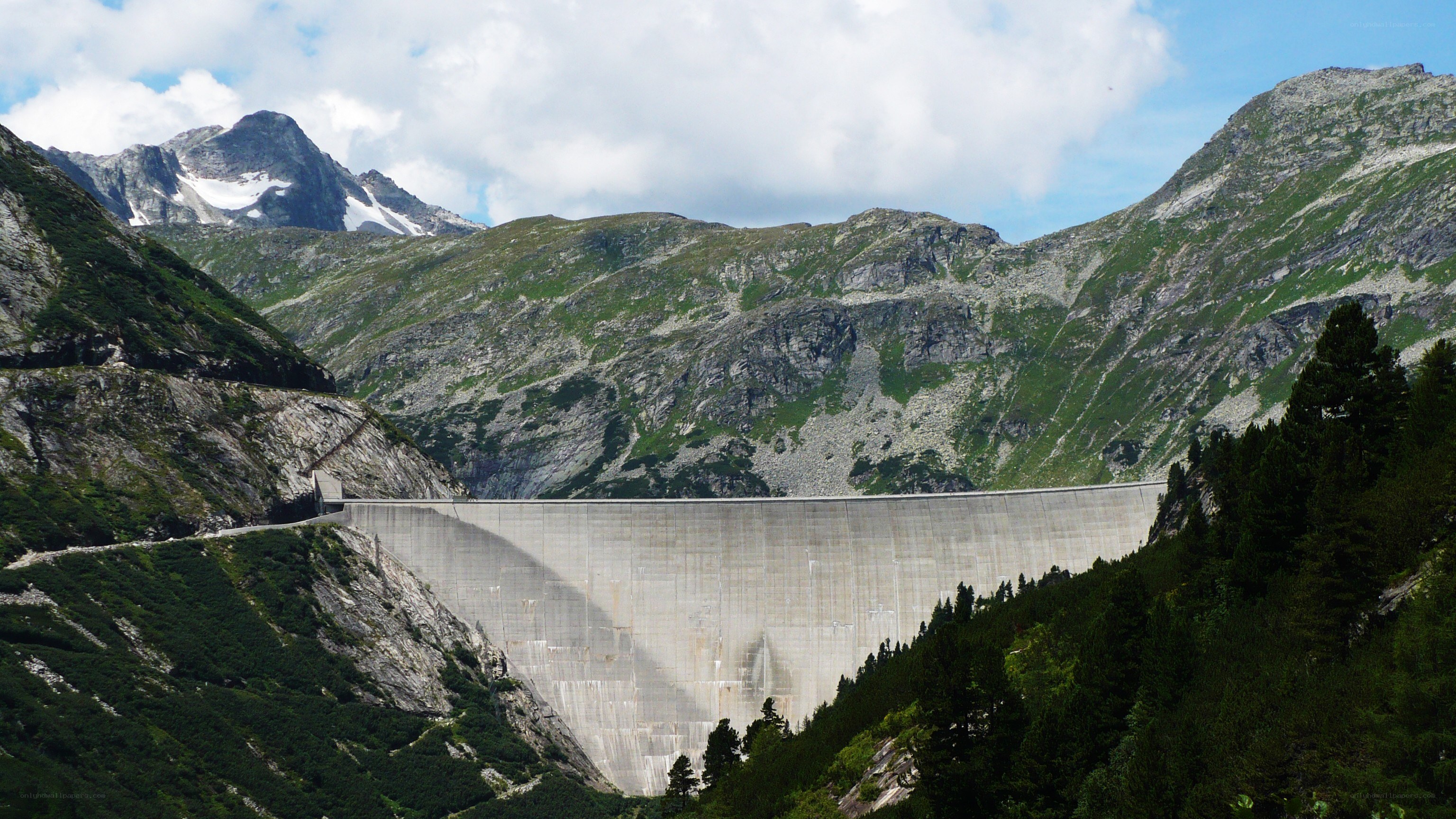 Dam in a mountain valley