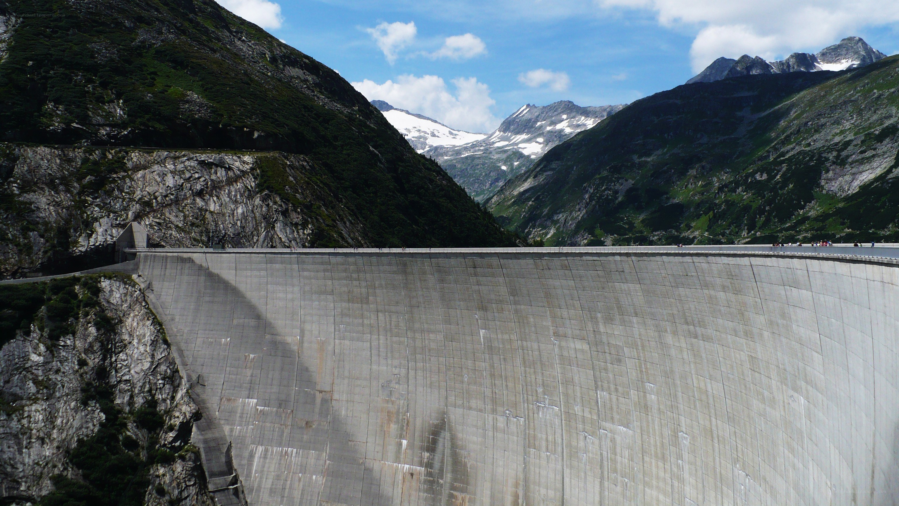 Dam in a mountain valley