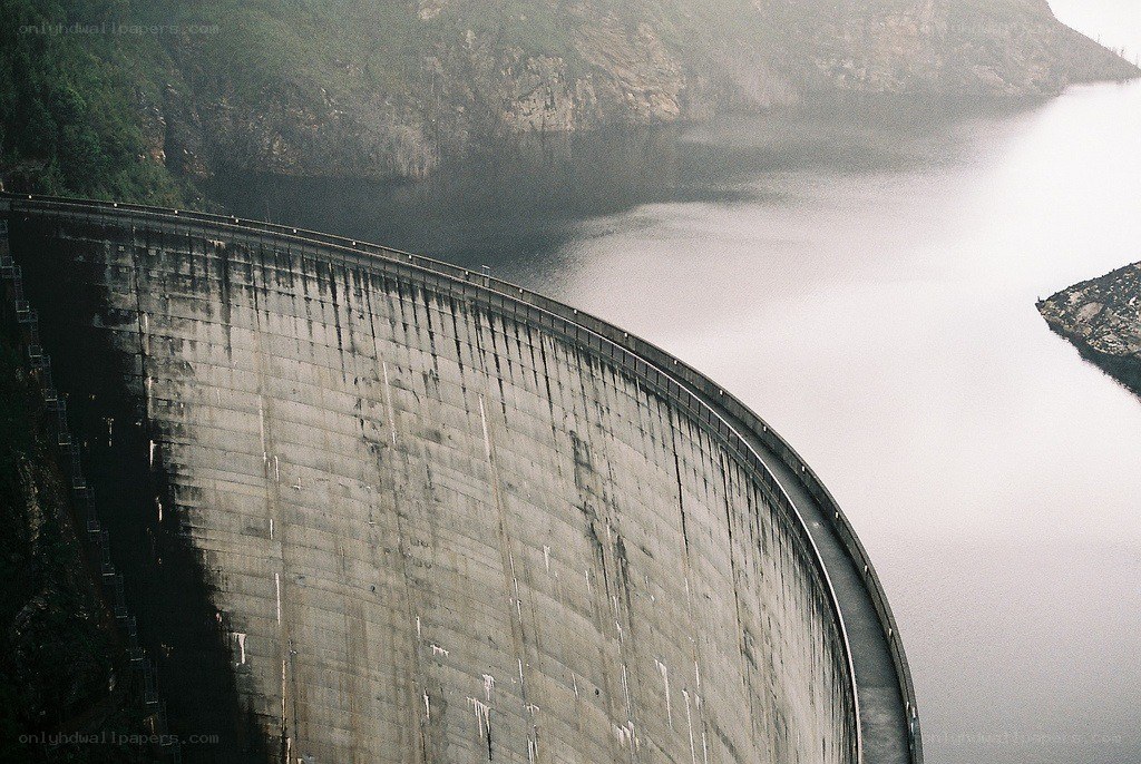 Dam in a mountain valley