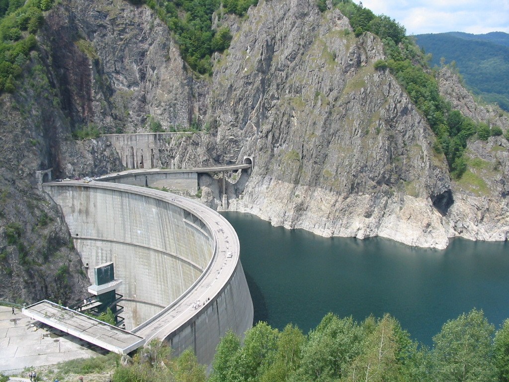 Dam in a mountain valley
