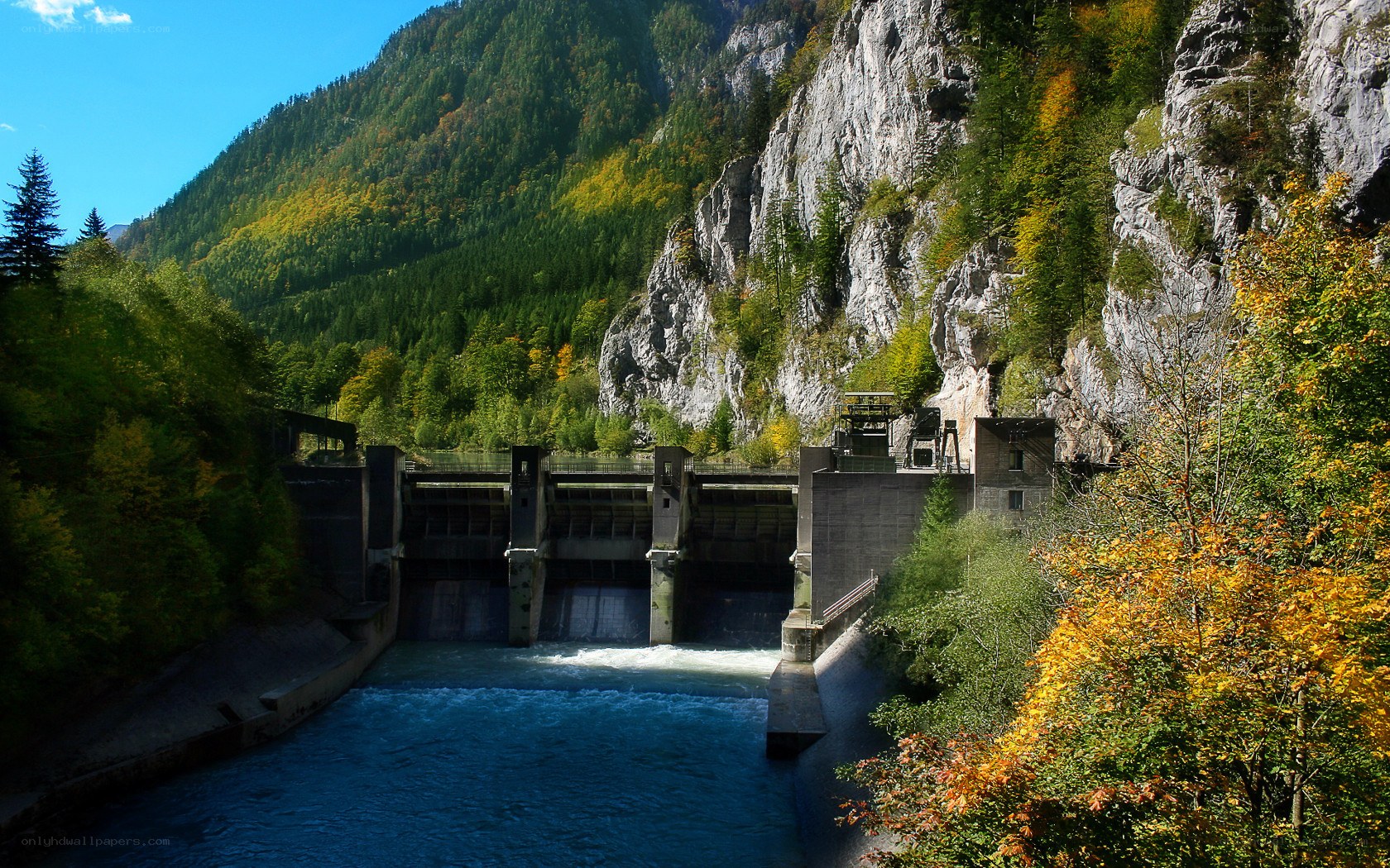 Dam in a mountain valley