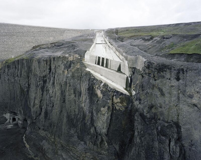 Dam in a rocky canyon