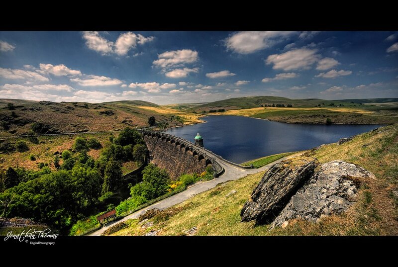 Dam in a scenic valley